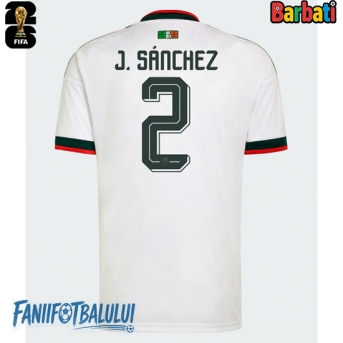 Mexic Jorge Sanchez #2 Tricou Fotbal Replică Mondial 2026 Barbati Deplasare
